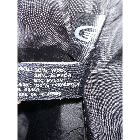 JONES NEW YORK G-III Wool Alpaca COAT Womens Size 14 W Black - Picture 4 of 5